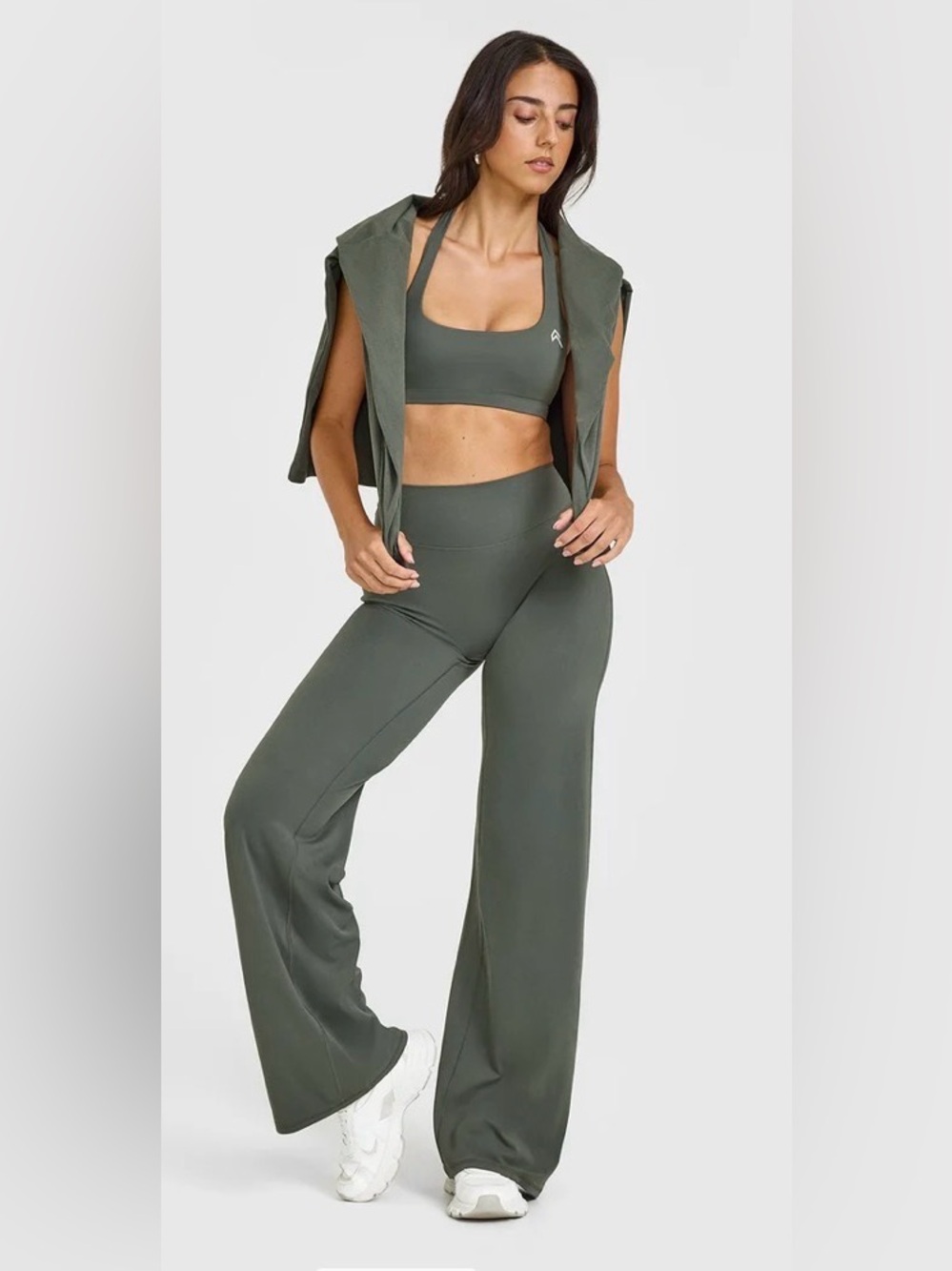 Oner Active | Soft Motion Straight Leg Pants | Dark Khaki Size L regular length